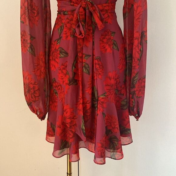 Keepsake the Label Dhalia-Red Find You Mini Dress Size Small - Picture 10 of 16